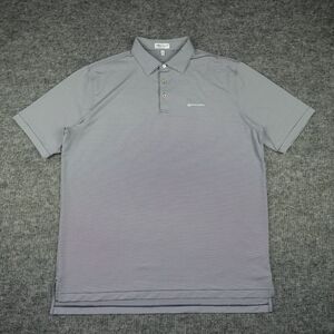 Peter Millar Summer Comfort Polo Shirt Mens Extra Large Blue Striped White Golf-